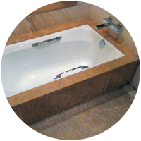 Example of reglased tub